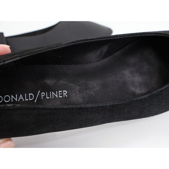 Donald Pliner Palma Ballet Flats Women 6 M Black Pointed Shoes Slip On Comfort - Picture 11 of 14